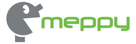 Meppy Long Logo Grey and Green 450b
